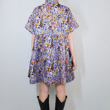 'Dreamy Floral' Collage Boxy Button-Up Dress
