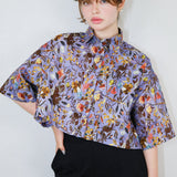 'Dreamy Floral' Collage Boxy Button-Up