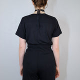 'Dreamy Floral' Collage Graphic Amie Tee in Black