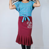 Lakeside 'Wavy Plaid' Apron Top (Size 1)