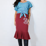 Lakeside 'Wavy Plaid' Apron Top (Size 1)