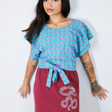 Lakeside 'Wavy Plaid' Apron Top (Size 1)