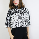 'Opposites Curio' Boxy Button-Up (Size 1)