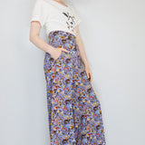 'Dreamy Floral' Collage Wide Leg Pants