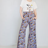 'Dreamy Floral' Collage Wide Leg Pants