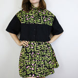 'Snake in Clover' Boxy Button-Up (Size 1)