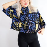 Cattails Cropped Crêpe Button Up - Thief and Bandit