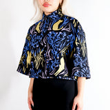 Cattails Cropped Crêpe Button Up - Thief and Bandit