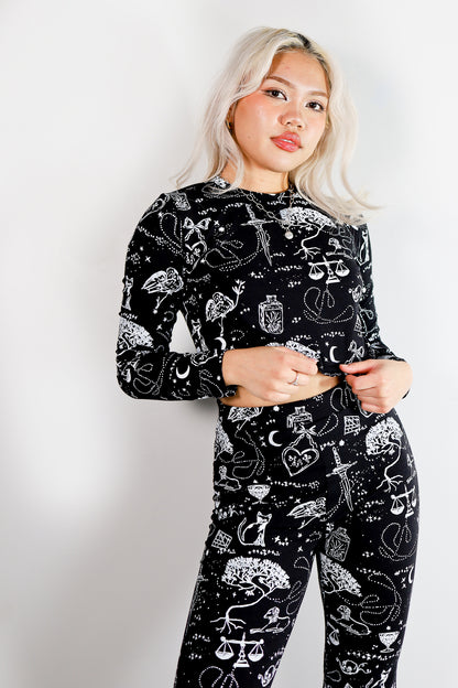 Spellbound Long Sleeve Cropped Tee - Thief and Bandit