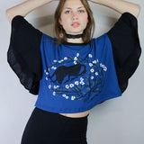 'It's Her Home' Ruffle Tee in Indigo (Size 1 and 3)