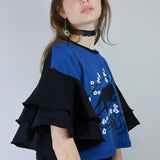 'It's Her Home' Ruffle Tee in Indigo (Size 1 and 3)