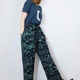 'Moonlit Marsh' Unisex Straight Leg Crêpe Pants