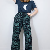 'Moonlit Marsh' Unisex Straight Leg Crêpe Pants
