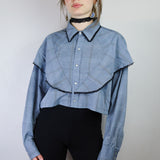 Powder Blue 'Stagecoach Blouse'