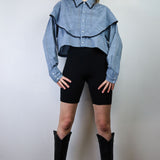 Powder Blue 'Stagecoach Blouse'