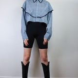 Powder Blue 'Stagecoach Blouse'