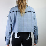 Powder Blue 'Stagecoach Blouse'