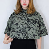 Moss 'Moonlit Marsh' Twill Boxy Button-Up