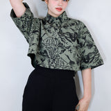 Moss 'Moonlit Marsh' Twill Boxy Button-Up