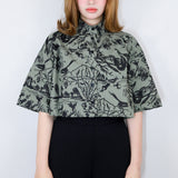Moss 'Moonlit Marsh' Twill Boxy Button-Up