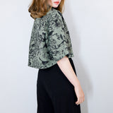 Moss 'Moonlit Marsh' Twill Boxy Button-Up