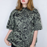Moss 'Moonlit Marsh' Unisex Twill Button-Up