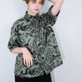 Moss 'Moonlit Marsh' Unisex Twill Button-Up
