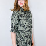 Moss 'Moonlit Marsh' Unisex Twill Button-Up