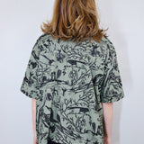 Moss 'Moonlit Marsh' Unisex Twill Button-Up