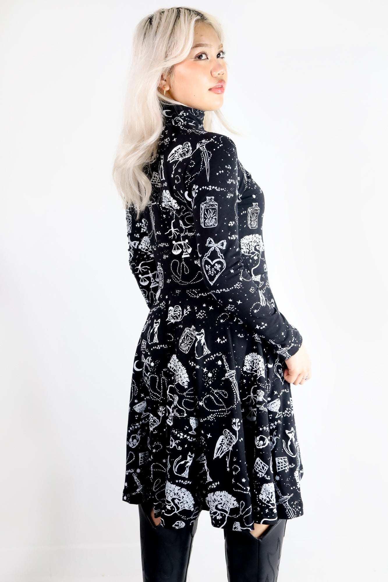 Spellbound Turtleneck Twirl Dress - Thief and Bandit