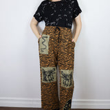 'Wild Wild Life' Patchwork Crepe Pants (Sizes 1 & 2)