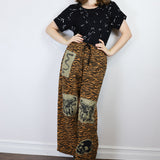 'Wild Wild Life' Patchwork Crepe Pants (Sizes 1 & 2)