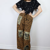 'Wild Wild Life' Patchwork Crepe Pants (Sizes 1 & 2)