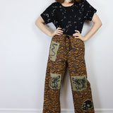 'Wild Wild Life' Patchwork Crepe Pants (Sizes 1 & 2)