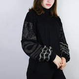Black & Brown Patchwork Boxy Long Sleeve (Sizes 1 & 3)