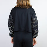 Black & Brown Patchwork Boxy Long Sleeve (Sizes 1 & 3)