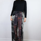 'Geode' Patchwork Crepe Pants (Size 1)