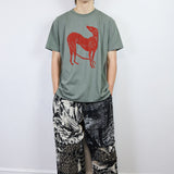 Red 'Hound' on Olive T-shirt