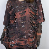 'Torn' Hand Dyed Loose Tee (Sizes 1 & 2)