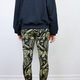 Gold on Black "Birds of Prey: Vol. 2" Leggings (Medium)