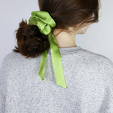 Chartreuse Silk Scrunchie