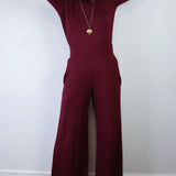 Cranberry High Waisted Wide Leg Pants