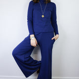 Sapphire High Waisted Wide Leg Pants
