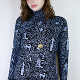 Frost on Black 'Beyond the Gates' Turtleneck