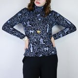 Frost on Black 'Beyond the Gates' Turtleneck