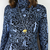 Frost on Black 'Beyond the Gates' Turtleneck