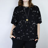 White on Black 'Starlight' Loose Tee