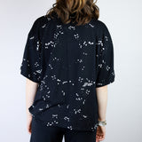 White on Black 'Starlight' Loose Tee