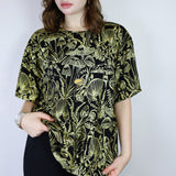 Gold on Black 'Shroomed' Loose Tee