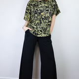 Gold on Black 'Shroomed' Loose Tee